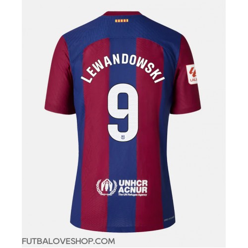 Dres Barcelona Robert Lewandowski #9 Domáci pre Ženy 2023-24 Krátky Rukáv